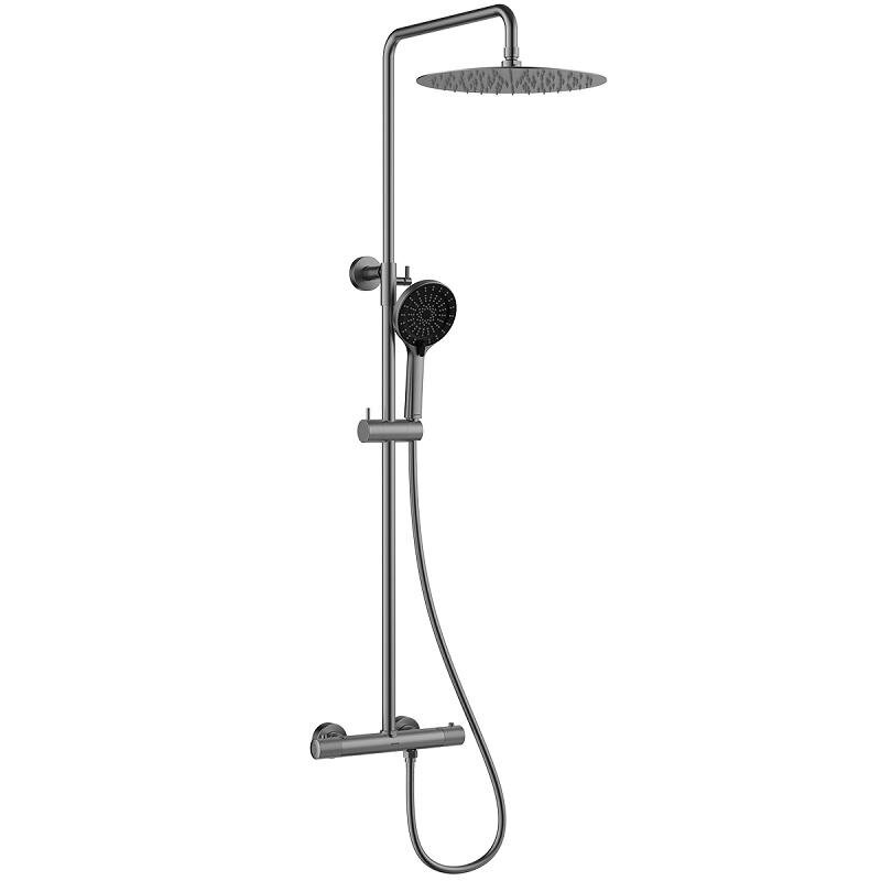 Изображение товара Душевая система Lemark Beluga LMF-8045B-GM графит термостатическая