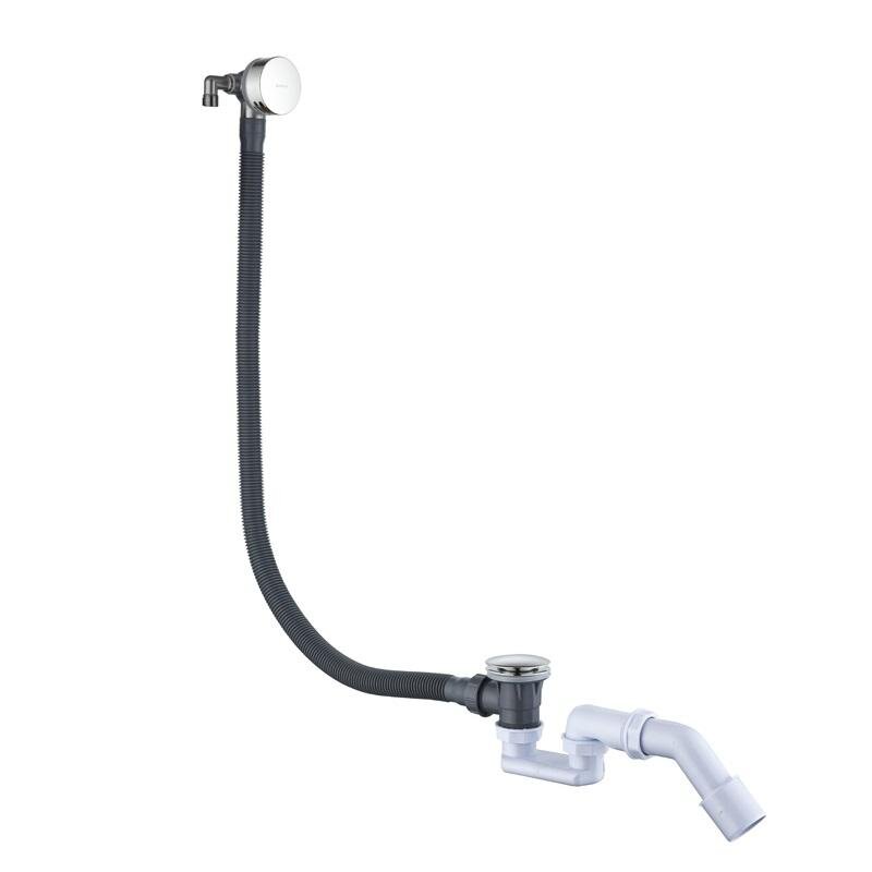 Изображение товара Слив-перелив для ваннны Boheme 631-CR, клик-клак, с функцией наполнения ванны, с сифоном, хром