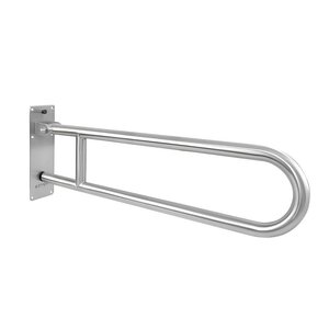 Изображение товара Поручень полукруглый Nofer 15051.SP.80.B 80 см, без держателя для туалетной бумаги, нержавеющая сталь глянцевая 