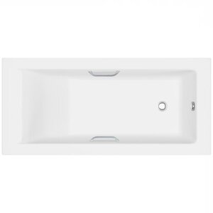 Изображение товара Ванна из литьевого мрамора Delice Diapason DLR330040R-G, 190 х 90 см, ручки хром, цвет белый