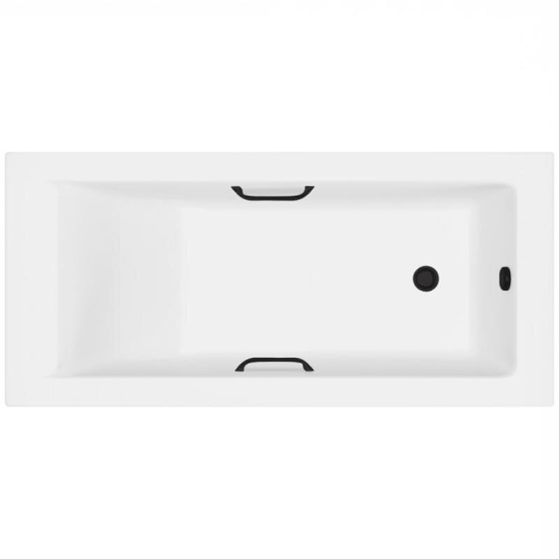 Изображение товара Ванна из литьевого мрамора Delice Diapason DLR330040RB-G, 190 х 90 см, ручки черные матовые, цвет белый Изображение товара Ванна из литьевого мрамора Delice Diapason DLR330040RB-G, 190 х 90 см, ручки черные матовые, цвет белый