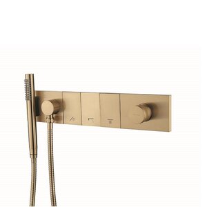 Изображение товара Смеситель для ванны и душа Boheme Zodiac 132-SYS-MG, с внутренней частью, золото матовое