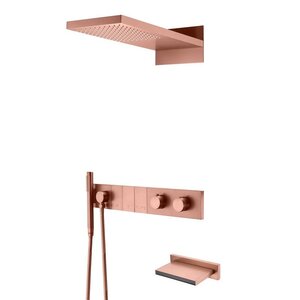 Изображение товара Душевая система Boheme Zodiac 133-2-CB, термостатическая, медь брашированная