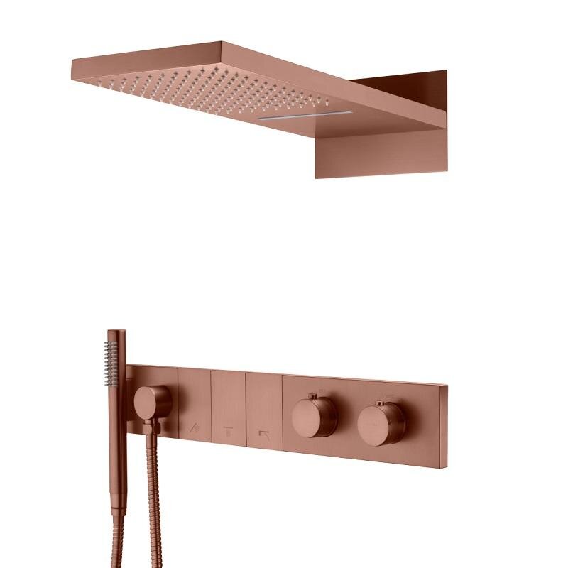 Изображение товара Душевая система Boheme Zodiac 133-BRB Термо бронза брашированная