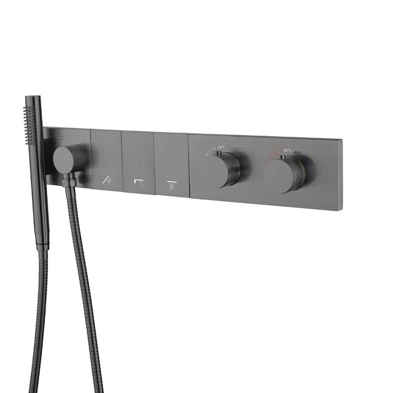 Изображение товара Смеситель Boheme Zodiac 133-SYS-GM термостатический графит Gun Metal