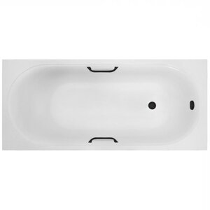 Изображение товара Ванна из литьевого мрамора Delice Dolce DLR330060RB-G, 170 х 80 см, ручки черные матовые, цвет белый