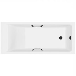 Изображение товара Ванна из литьевого мрамора Delice Diapason Ultra DLR330051RB-G, 170 х 80 см, ручки черные матовые, цвет белый