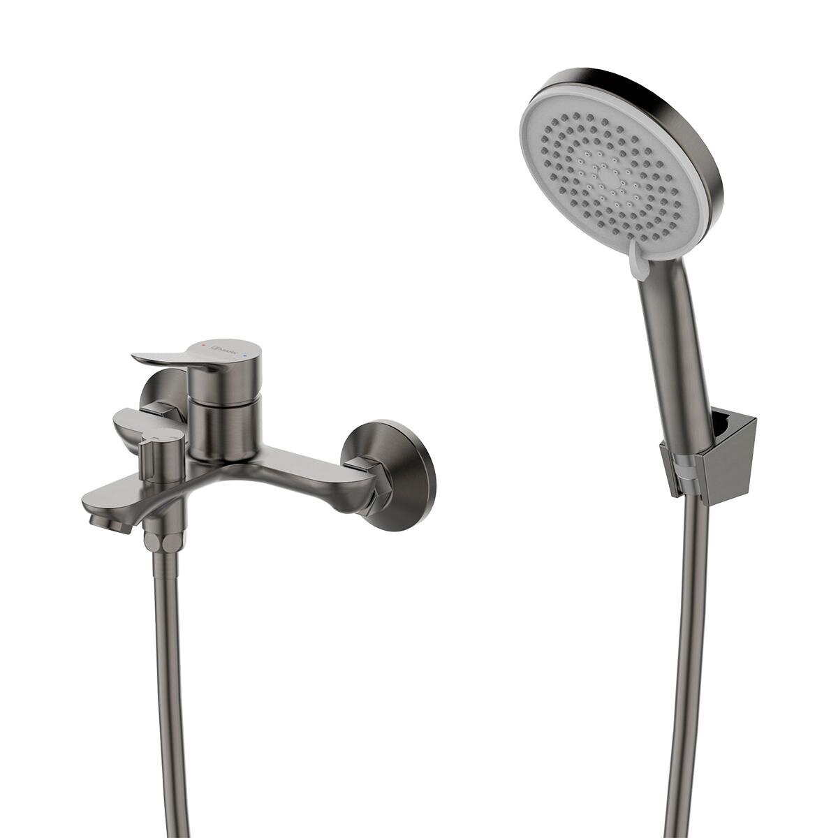 Изображение товара Смеситель Lemark Siberia LMF-7022B-GM для ванны и душа, графит