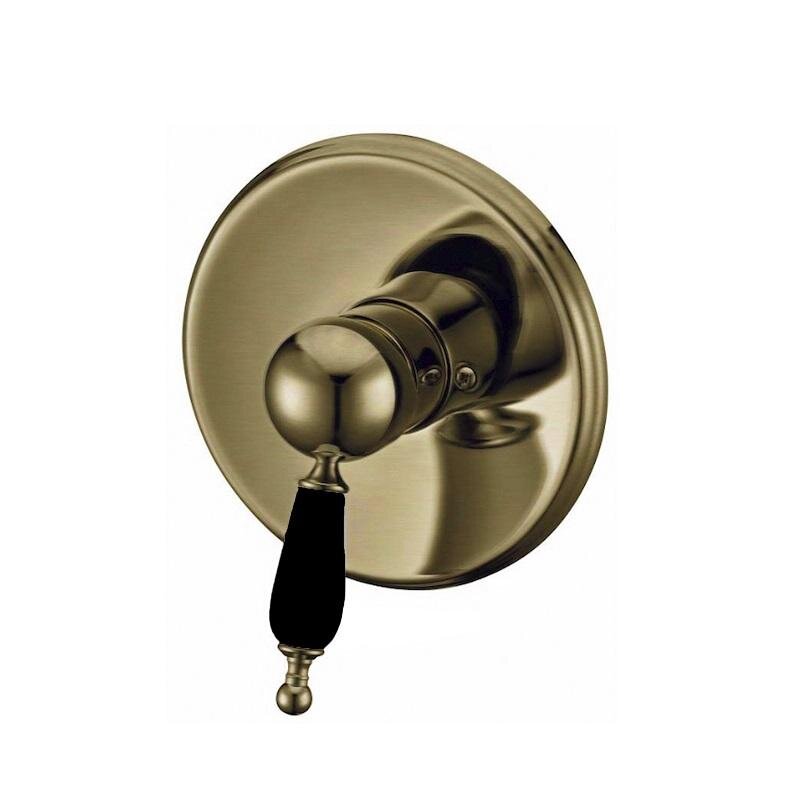 Изображение товара Смеситель для душа Boheme Medici 305-BLC Ripresa, бронза, ручка керамика черная