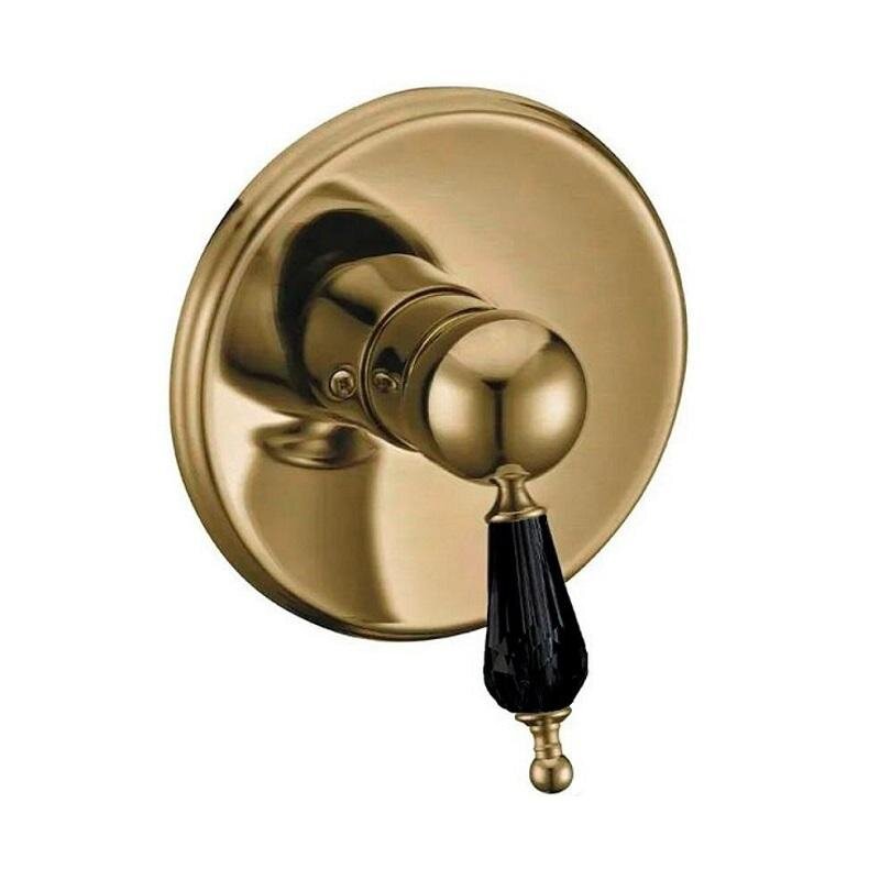 Изображение товара Смеситель для душа Boheme Medici 305-BSW Ripresa, бронза, ручка кристалл черный Swarovski