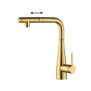 Изображение товара Смеситель Aquame Cucina AQM9902BG с выдвижным изливом и фильтрованной водой