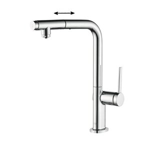 Изображение товара Смеситель Aquame Cucina AQM9903CR с выдвижным изливом и подачей фильтрованной воды Изображение товара Смеситель Aquame Cucina AQM9903CR с выдвижным изливом и подачей фильтрованной воды