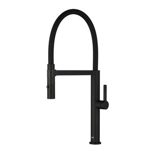 Изображение товара Смеситель для кухонной мойки Aquame Cucina AQM9904MB, с гибким изливом, цвет черный матовый