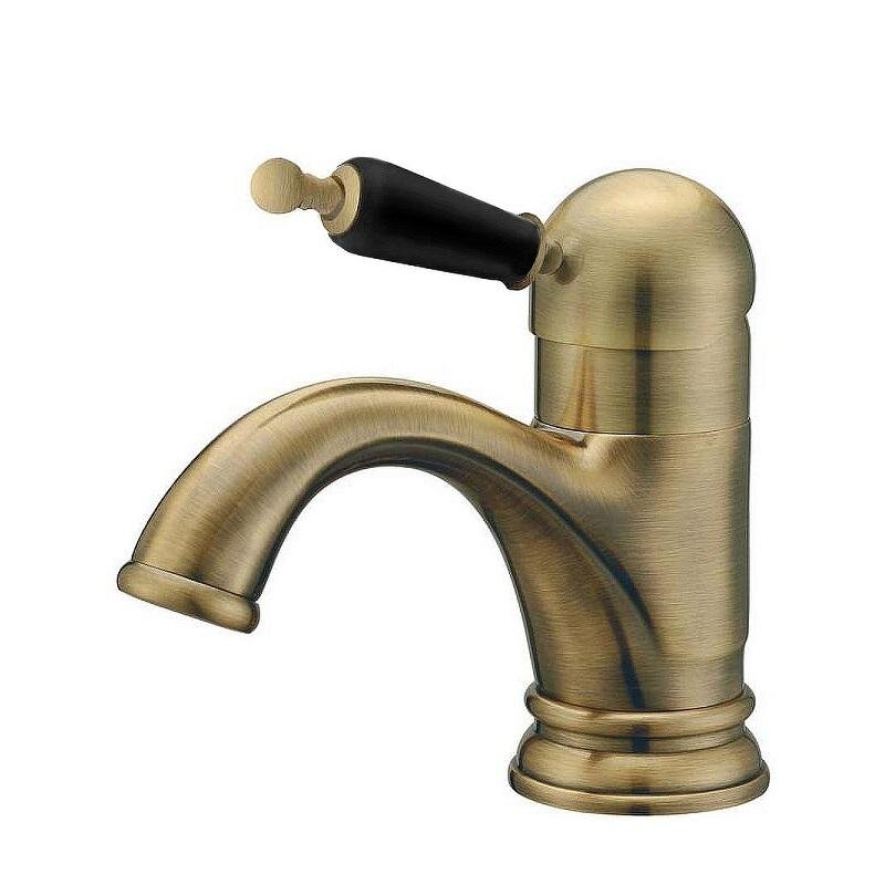 Изображение товара Смеситель для раковины Boheme Medici Ripresa 301-BLC, бронза, ручка черная керамика