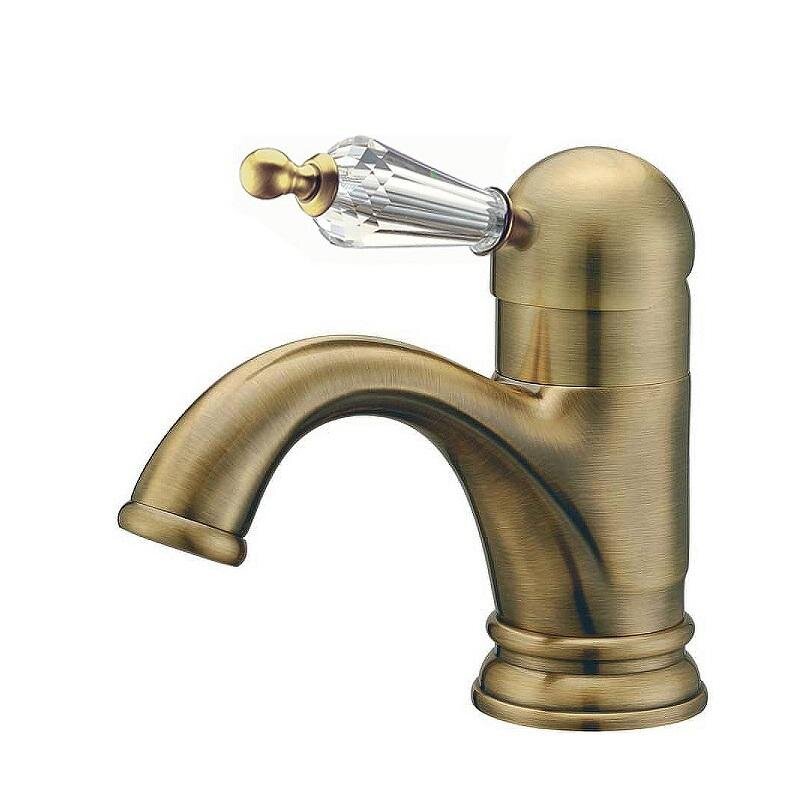 Изображение товара Смеситель для раковины Boheme Medici Ripresa 301-SW, бронза, ручка кристалл Swarovski