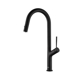 Изображение товара Смеситель для кухонной мойки Aquame Cucina AQM9905MB, с выдвижным изливом, с подключение к фильтру, цвет черный матовый