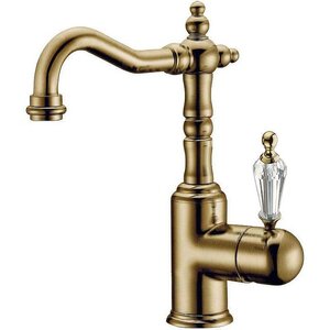 Изображение товара Смеситель для раковины Boheme Medici Ripresa 302-SW, бронза, ручка кристалл Swarovski