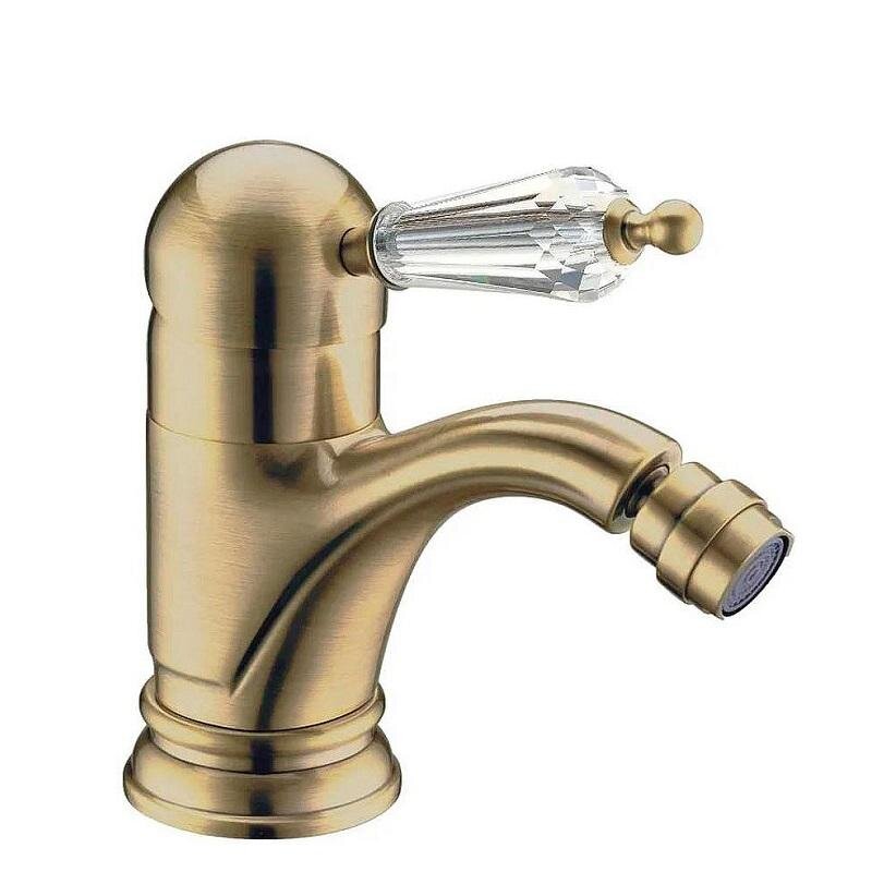 Изображение товара Смеситель для биде Boheme Medici Ripresa 306-SW, бронза, ручка прозрачный кристалл Swarovski