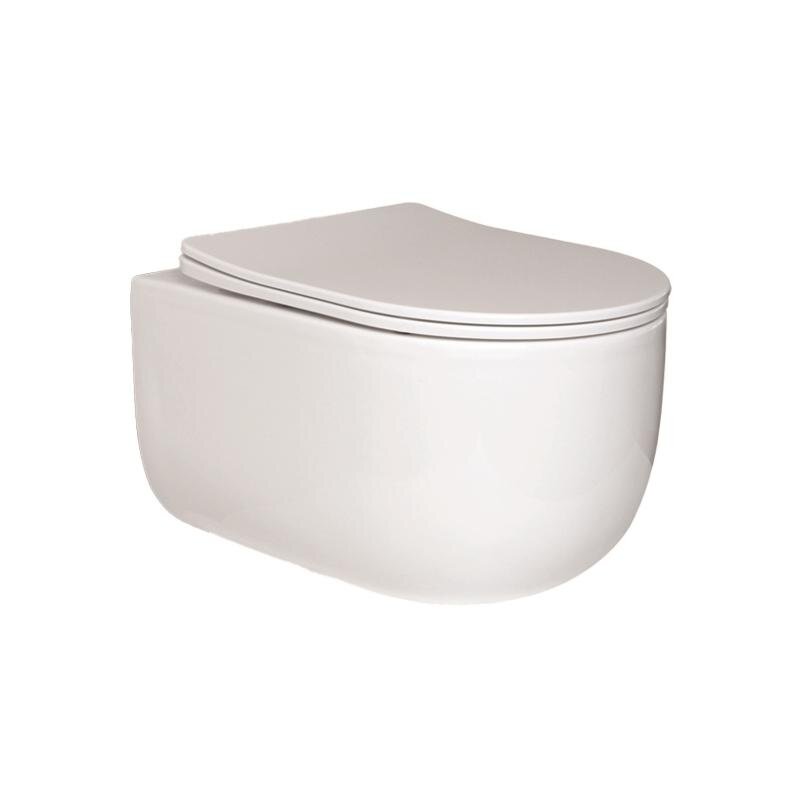 Изображение товара Унитаз Aquame AQM2018PRO-H подвесной безободковый с торнадо-смывом и микролифтом