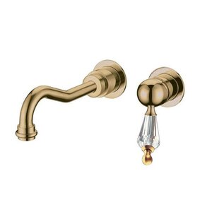 Изображение товара Смеситель для раковины Boheme Medici Ripresa 307-SW, с внутренней частью, бронза, ручка кристалл Swarovski.