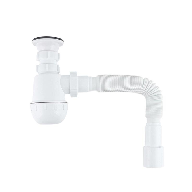 Изображение товара Сифон бутылочный для раковины Iddis Optima Home 900AVG0010VD, с выпуском 1 1/2, цвет белый
