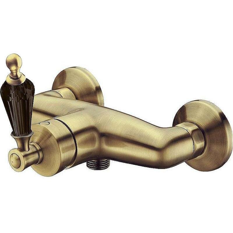 Изображение товара Смеситель для душа Boheme Vogue 204-BSW, бронза, ручка черный кристалл Swarovski