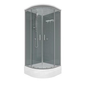 Изображение товара Душевая кабина Triton Прайм-Блэк Щ0000079024, 90 x 90 см, поддон средний, стекло прозрачное, профиль сатин