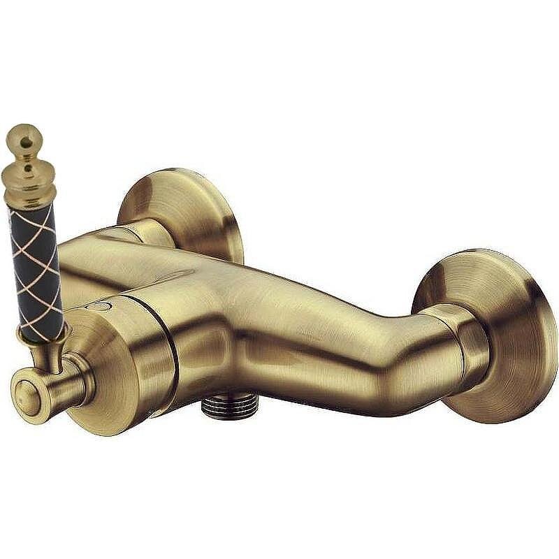 Изображение товара Смеситель для душа Boheme Vogue 204-MR-B, бронза, ручка черное стекло Murano 