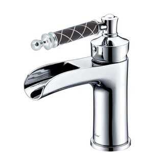 Изображение товара Смеситель для раковины Boheme Vogue 221-MR-B, цвет хром ручка черное стекло Murano