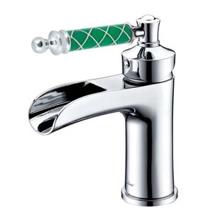 Изображение товара Смеситель для раковины Boheme Vogue 221-MR-GR, цвет хром, ручка стекло Murano бирюза