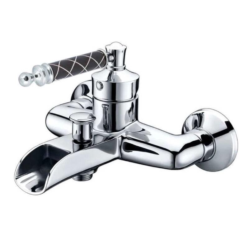 Изображение товара Смеситель для ванны и душа Boheme Vogue 223-MR-B, хром, ручка черное стекло Murano Изображение товара Смеситель для ванны и душа Boheme Vogue 223-MR-B, хром, ручка черное стекло Murano