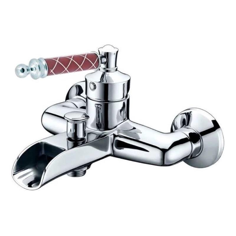 Изображение товара Смеситель для ванны и душа Boheme Vogue 223-MR-CH, хром, ручка стекло Murano шоколад Изображение товара Смеситель для ванны и душа Boheme Vogue 223-MR-CH, хром, ручка стекло Murano шоколад