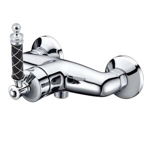 Изображение товара Смеситель для душа Boheme Vogue 224-MR-B, хром, ручка стекло Murano черное Изображение товара Смеситель для душа Boheme Vogue 224-MR-B, хром, ручка стекло Murano черное