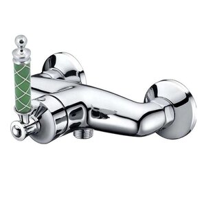 Изображение товара Смеситель для душа Boheme Vogue 224-MR-GR, хром, ручка стекло Murano бирюза