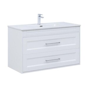 Изображение товара Тумба под раковину Aquanet Бостон New 00306369, 100 см, подвесная, цвет белый сатин