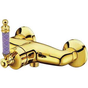 Изображение товара Смеситель для душа Boheme Vogue 214-MR-V, золото, ручка Murano цвет фиолетовый