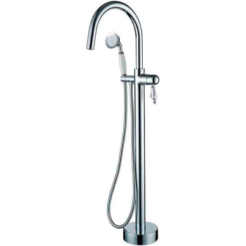 Изображение товара Смеситель для ванны Boheme Brillante 269-SW, напольный, хром, ручка кристалл Swarovski