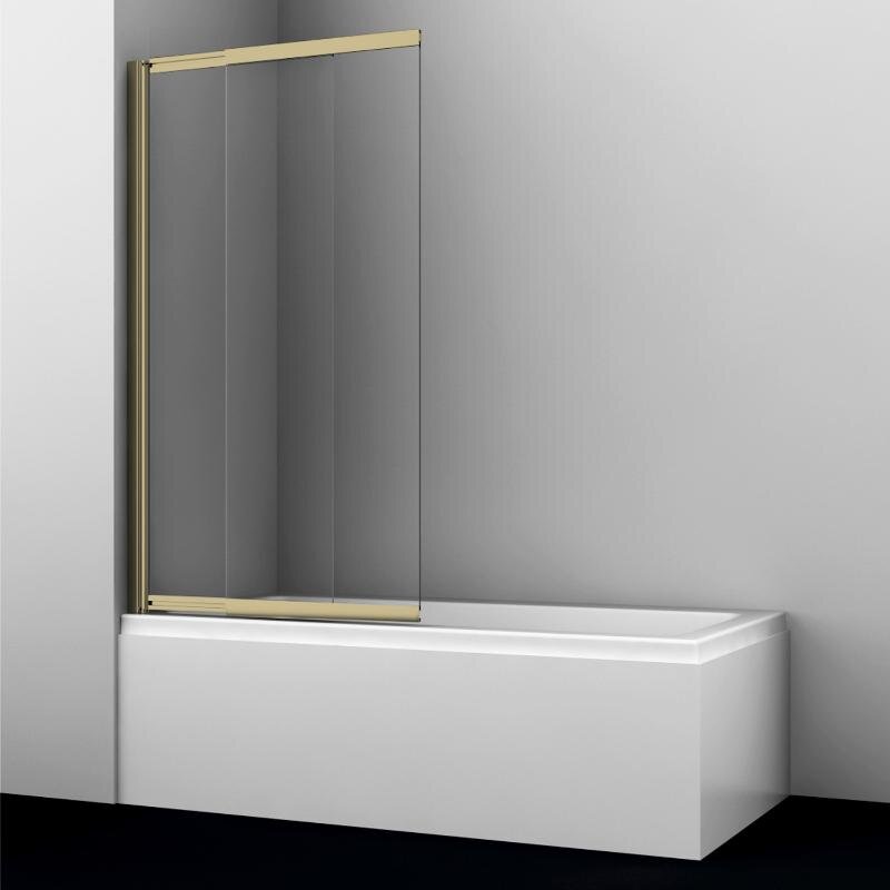 Изображение товара Шторка на ванну WasserKraft Schunter 82S02-100WS, 100 см, стекло прозрачное, профиль золото матовое Изображение товара Шторка на ванну WasserKraft Schunter 82S02-100WS, 100 см, стекло прозрачное, профиль золото матовое