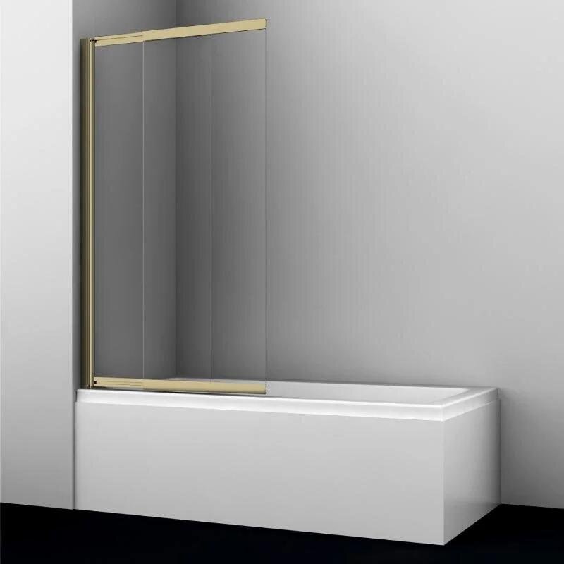 Изображение товара Шторка на ванну WasserKraft Schunter 82S02-100WS Fixed, 100 см, стекло прозрачное, профиль золото матовое Изображение товара Шторка на ванну WasserKraft Schunter 82S02-100WS Fixed, 100 см, стекло прозрачное, профиль золото матовое