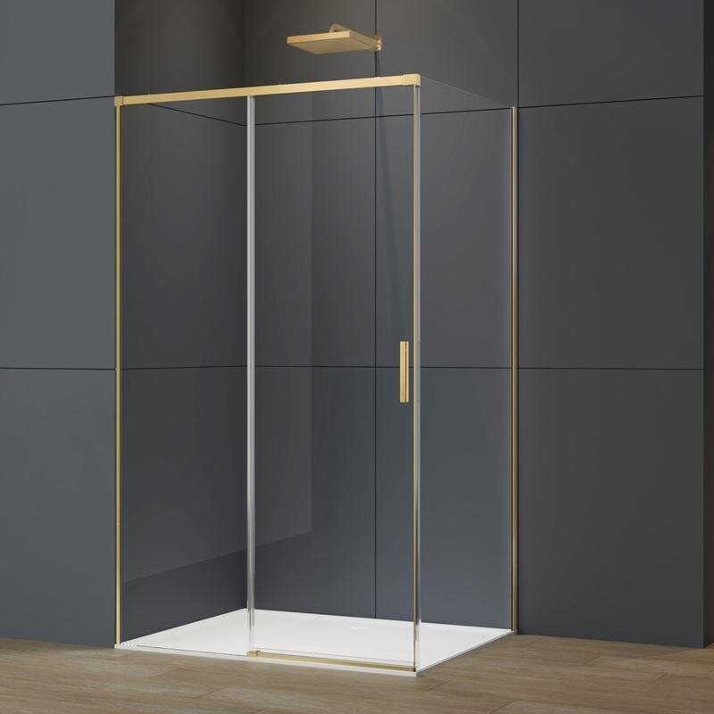 Изображение товара Душевой уголок Vincea Soft 2 VSR-3SO28012CLG С прозрачноe стекло и профиль золото брашированное