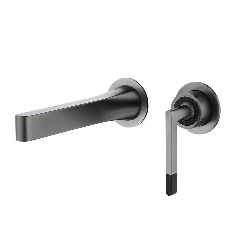 Изображение товара Смеситель для раковины Boheme Duo 165-GM, с внутренней частью, графит Gun Metall 