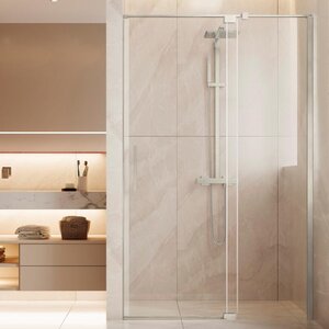 Изображение товара Душевая дверь Vincea Extenza VDP-4EX1011CLBN, 100-110 см, стекло прозрачное, профиль никель брашированный