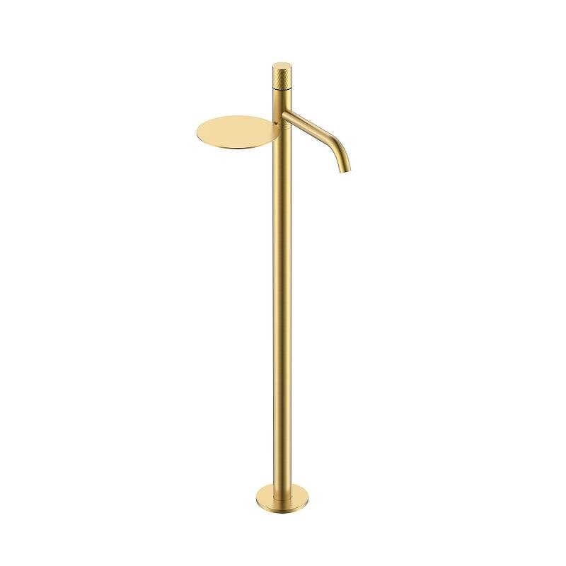 Изображение товара Смеситель для раковины Boheme Stick 120-MG, напольный, золото матовое, c ручкой Diamond