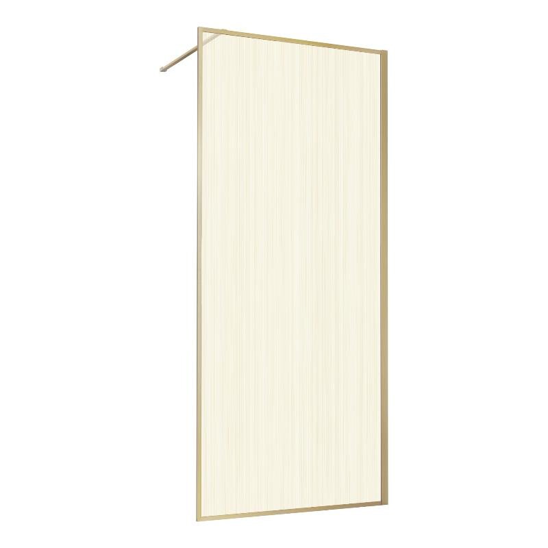 Изображение товара Душевая стенка Vincea Walk In VSW-1HP900GWBG, 90 см, стекло ламинированное с золотыми нитями, профиль золото брашированное