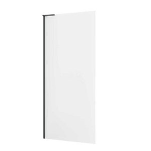 Изображение товара Душевая стенка Vincea Walk In VSW-7HA900CLGM 90 см со свободным входом, кронштейн обрезной, стекло прозрачное, профиль вороненая сталь