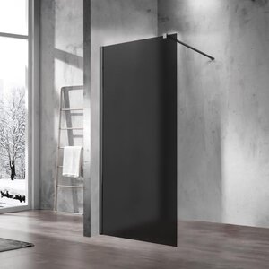 Изображение товара Душевая стенка Vincea Walk-In VSW-1H100GFGM, 100 см, стекло матовое тонированное, профиль вороненая сталь