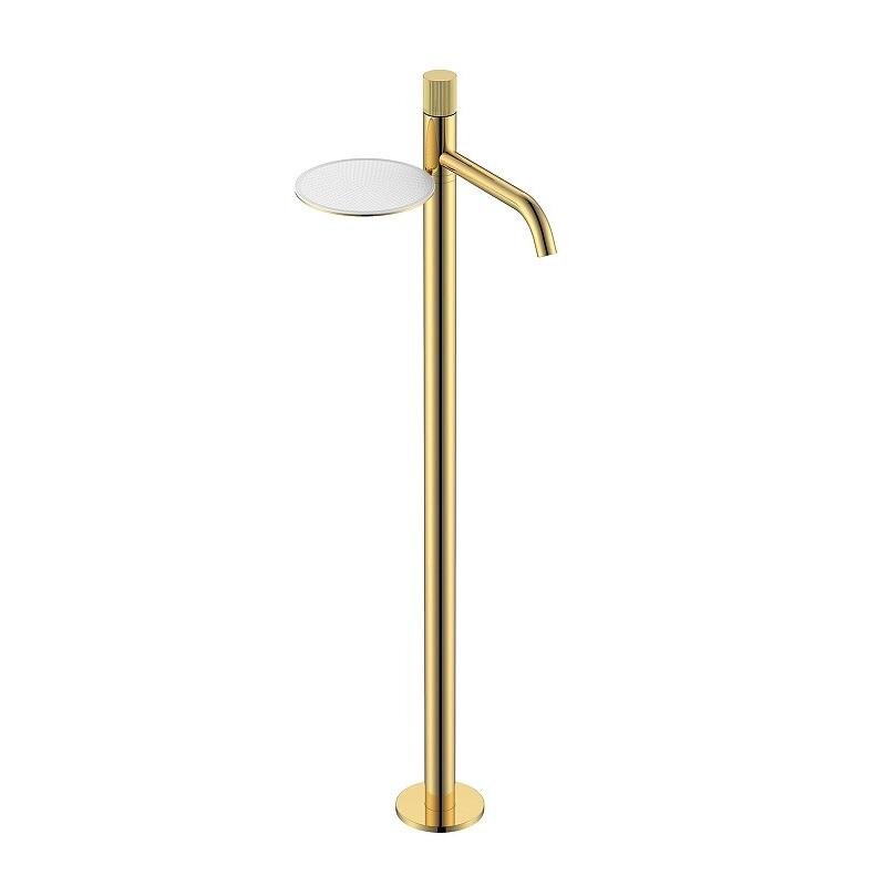Изображение товара Смеситель для раковины Boheme Stick 120-GG.3, напольный, золото, ручка Linea