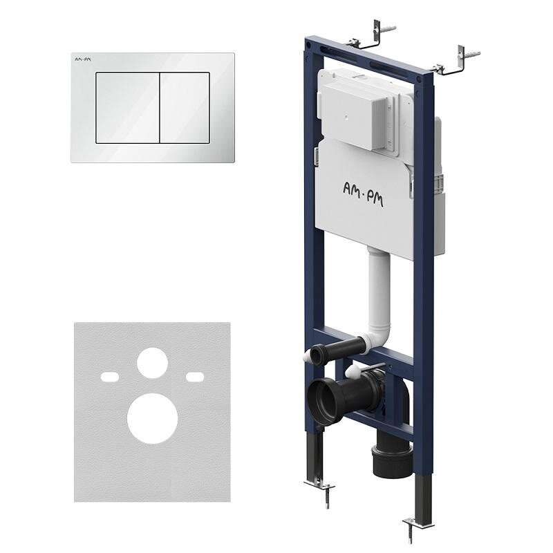 Изображение товара Инсталляция Am.Pm MasterFit I012713.0201, для подвесного унитаза, с клавишей S, цвет белый глянцевый