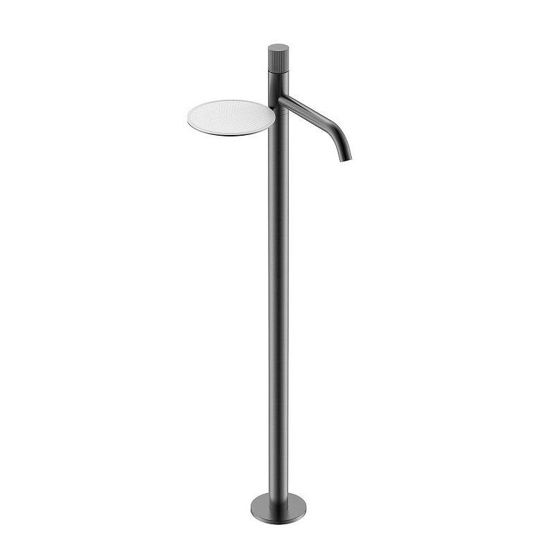 Изображение товара Смеситель для раковины Boheme Stick 120-GM.3, напольный, графит Gun Metal, ручка Linea