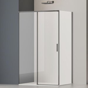 Изображение товара Душевой уголок Vincea Soft 2 VSR-3SO28013CLGM, 130 x 80 см, стекло прозрачное, профиль вороненая сталь 